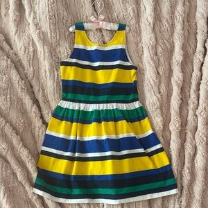 Polo by Ralph Lauren Yellow, Blue & Green Striped Sleeveless Dress
